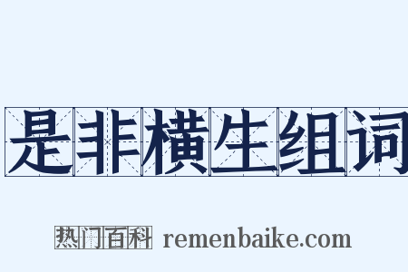 是非横生组词是什么意思的图片